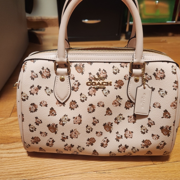 Coach Handbags - Coach Pink Floral Rowan Satchel